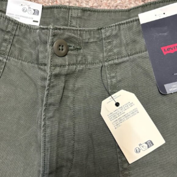 LEVI'S LEVIS SURPLUS STRAIGHT OLIVE MILITARY GREEN UTILITY PANT NWT $98 26 w - Picture 7 of 10